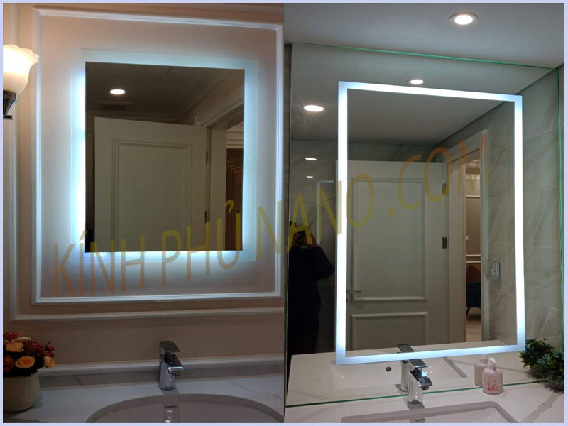 Gương đèn led tràn viền nhà tắm