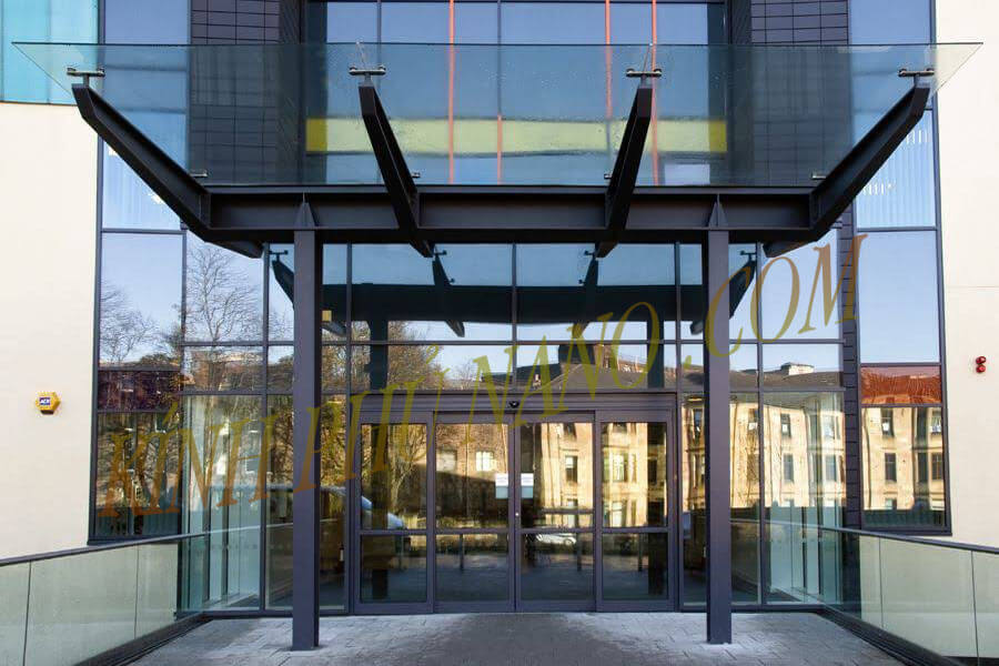 Mái sảnh kính cường lực