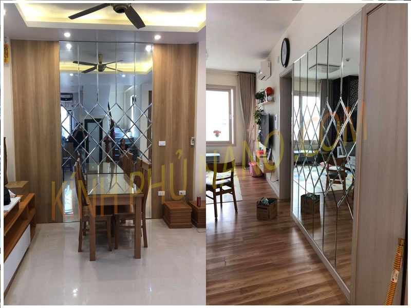 Gương decor kẻ sọc đẹp