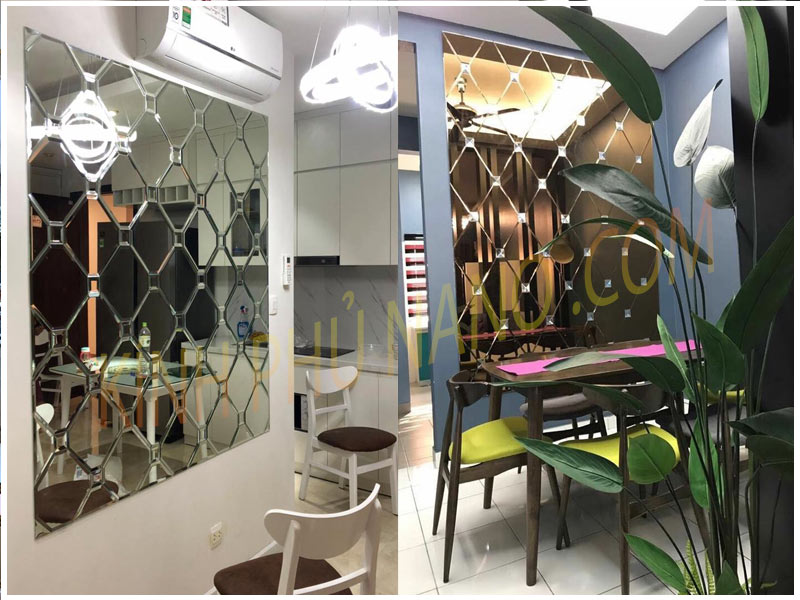 gương ghép nghệ thuật quả trám đẹp