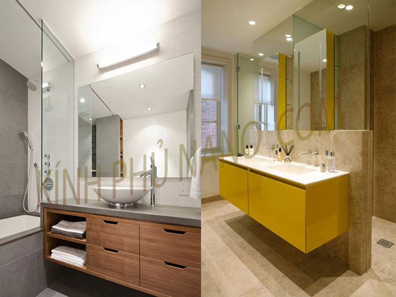 Mẫu nhà vệ sinh đẹp vơi gương Bỉ nhập khẩu