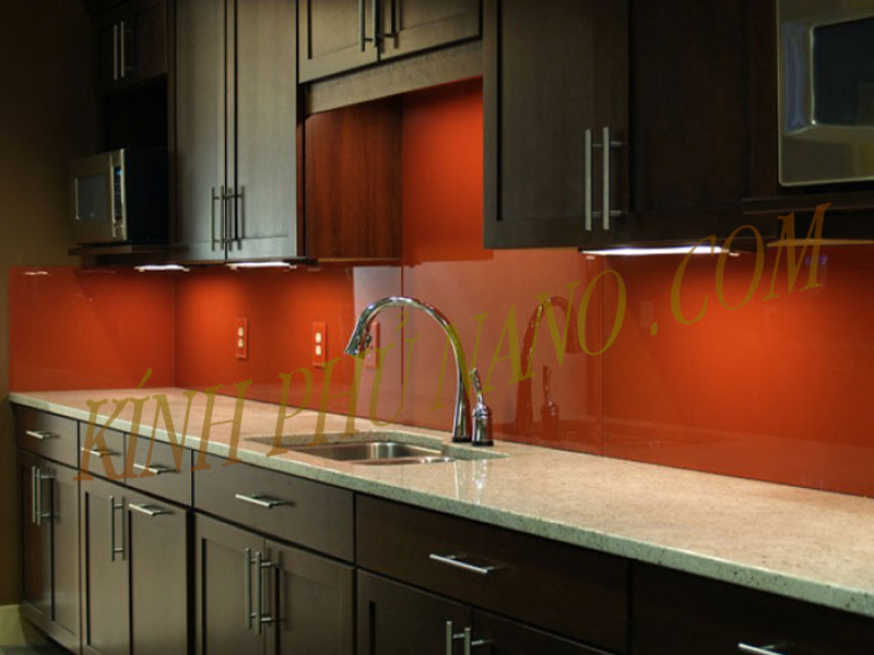 Bảng báo giá kính sơn màu ốp bếp tại Hà Nội mới nhất - Kính phủ nano - Gương trang trí mài cạnh Nhật Hằng
