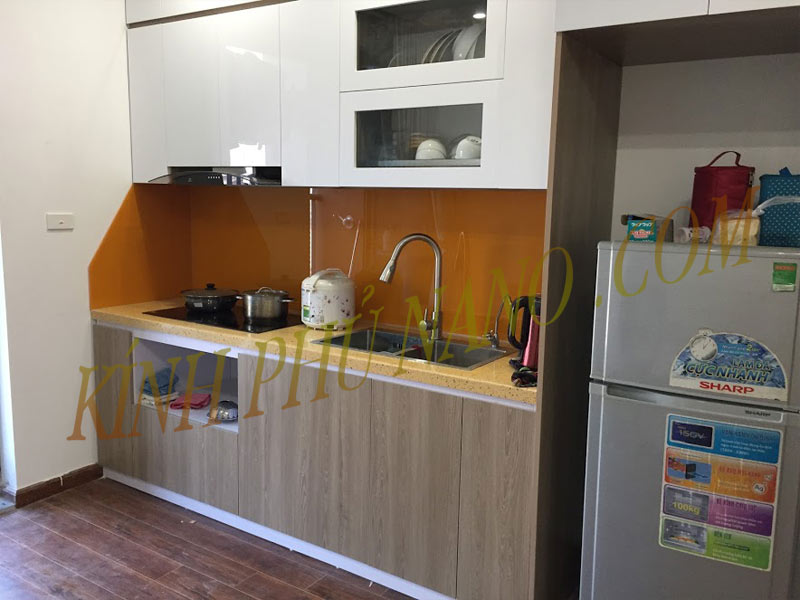 Bảng báo giá kính sơn màu ốp bếp tại Hà Nội mới nhất - Kính phủ nano - Gương trang trí mài cạnh Nhật Hằng