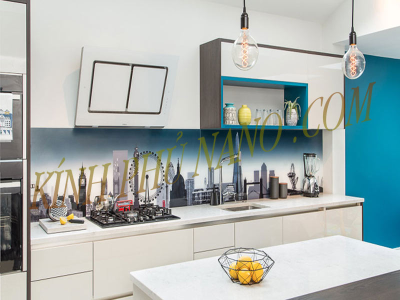 Bảng báo giá kính sơn màu ốp bếp tại Hà Nội mới nhất - Kính phủ nano - Gương trang trí mài cạnh Nhật Hằng