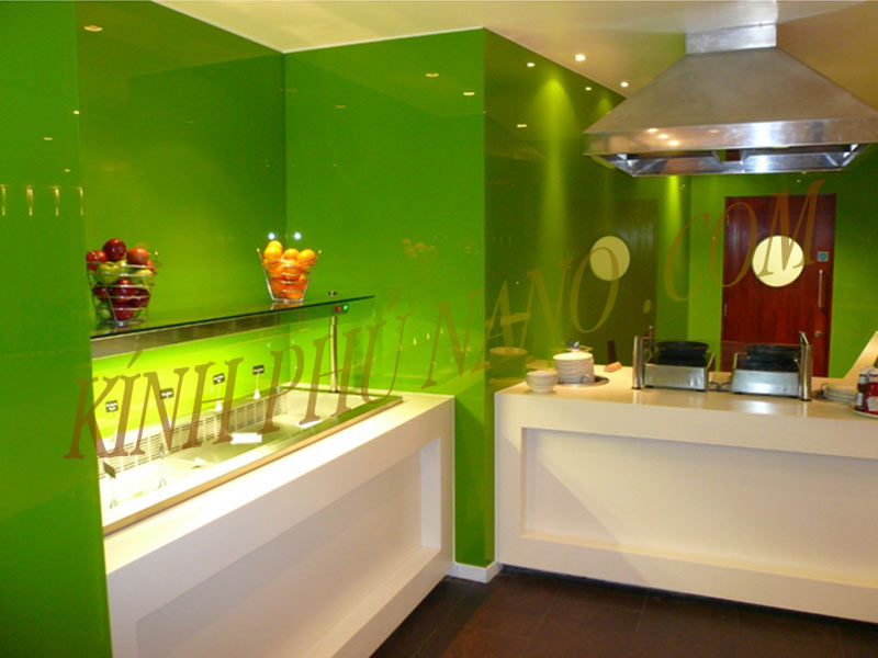 Bảng báo giá kính sơn màu ốp bếp tại Hà Nội mới nhất - Kính phủ nano - Gương trang trí mài cạnh Nhật Hằng