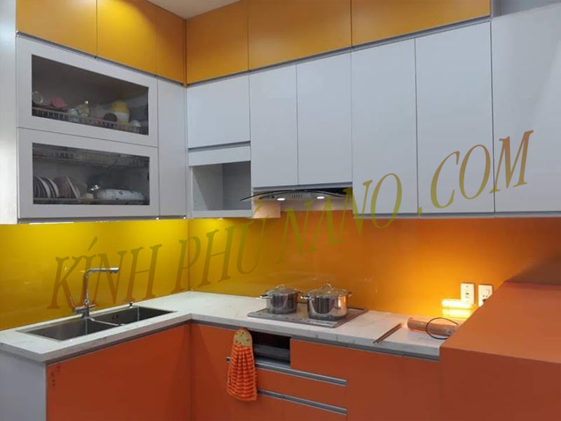 Bảng báo giá kính sơn màu ốp bếp tại Hà Nội mới nhất - Kính phủ nano - Gương trang trí mài cạnh Nhật Hằng