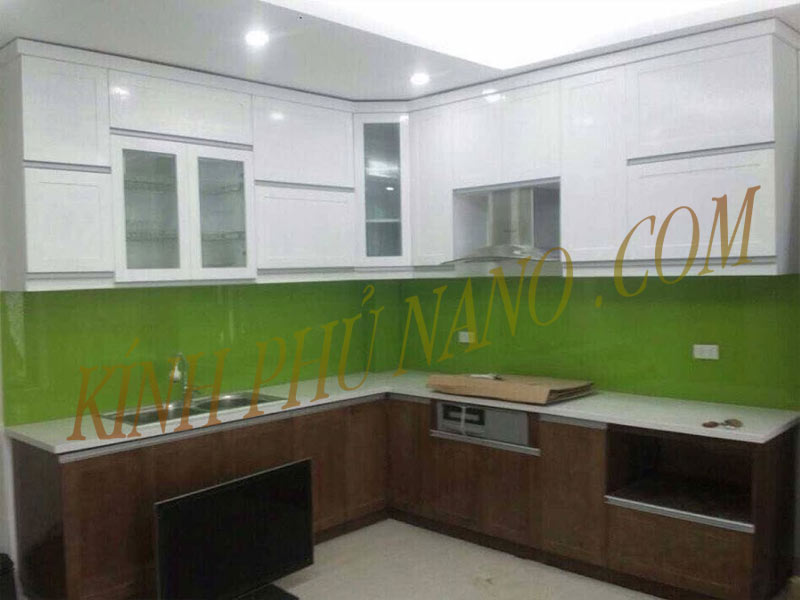 Bảng báo giá kính sơn màu ốp bếp tại Hà Nội mới nhất - Kính phủ nano - Gương trang trí mài cạnh Nhật Hằng