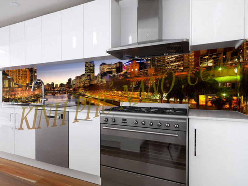 Bảng báo giá kính sơn màu ốp bếp tại Hà Nội mới nhất - Kính phủ nano - Gương trang trí mài cạnh Nhật Hằng