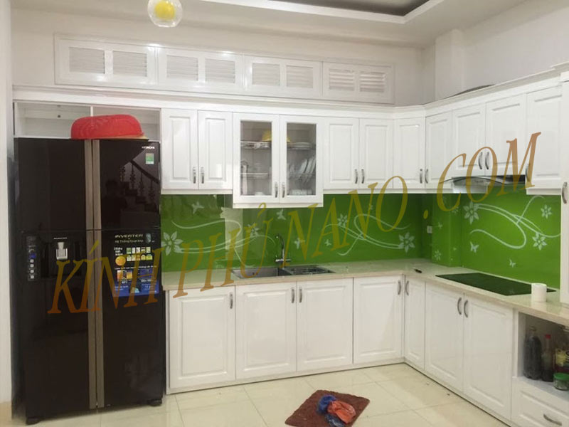 Bảng báo giá kính sơn màu ốp bếp tại Hà Nội mới nhất - Kính phủ nano - Gương trang trí mài cạnh Nhật Hằng