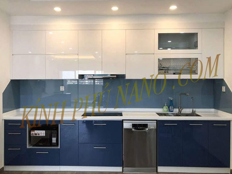 Bảng báo giá kính sơn màu ốp bếp tại Hà Nội mới nhất - Kính phủ nano - Gương trang trí mài cạnh Nhật Hằng