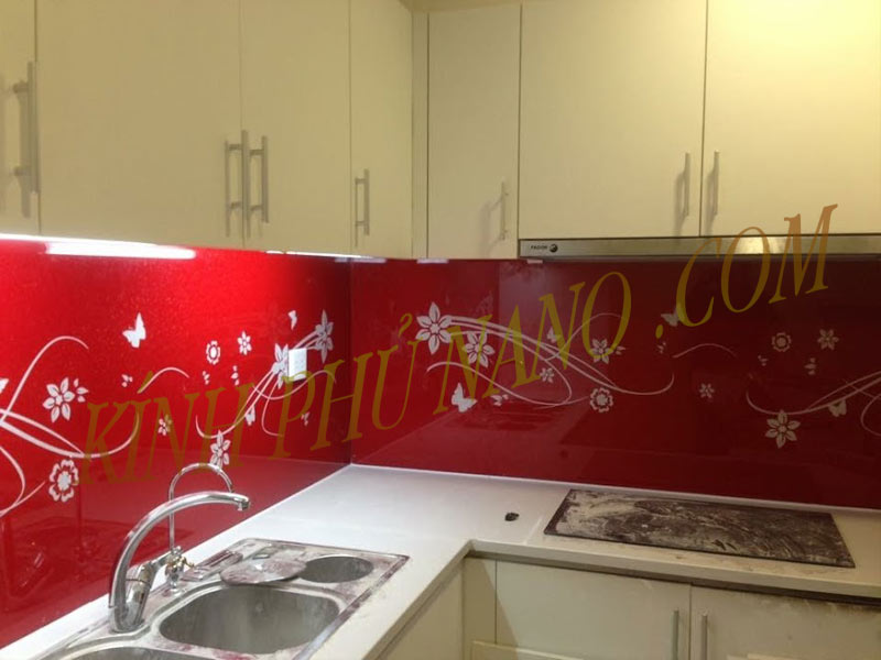 Bảng báo giá kính sơn màu ốp bếp tại Hà Nội mới nhất - Kính phủ nano - Gương trang trí mài cạnh Nhật Hằng