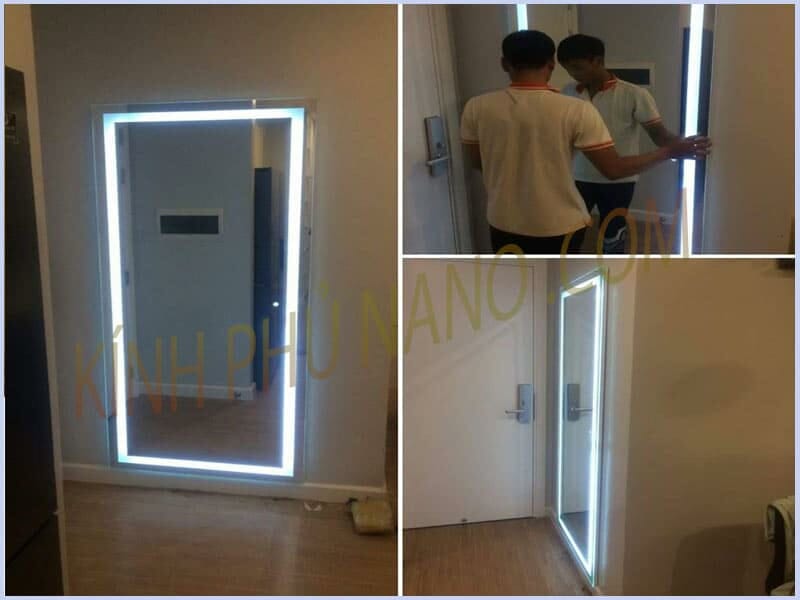 Lắp đặt gương phòng tắm có đèn led
