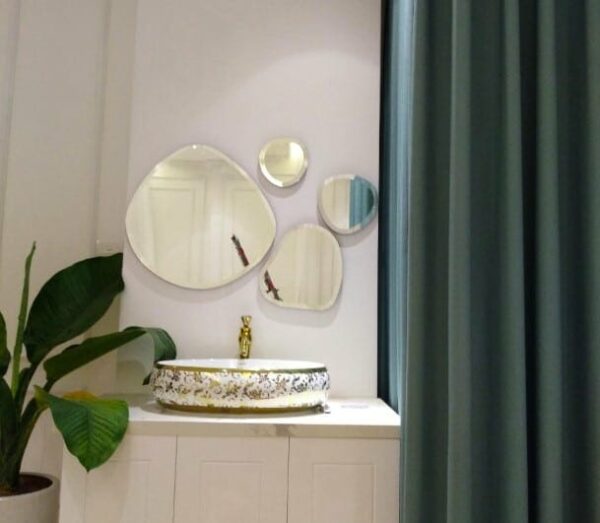 Gương phòng tắm ghép trang trí - Tư vấn thiết kế lắp đặt theo yêu cầu