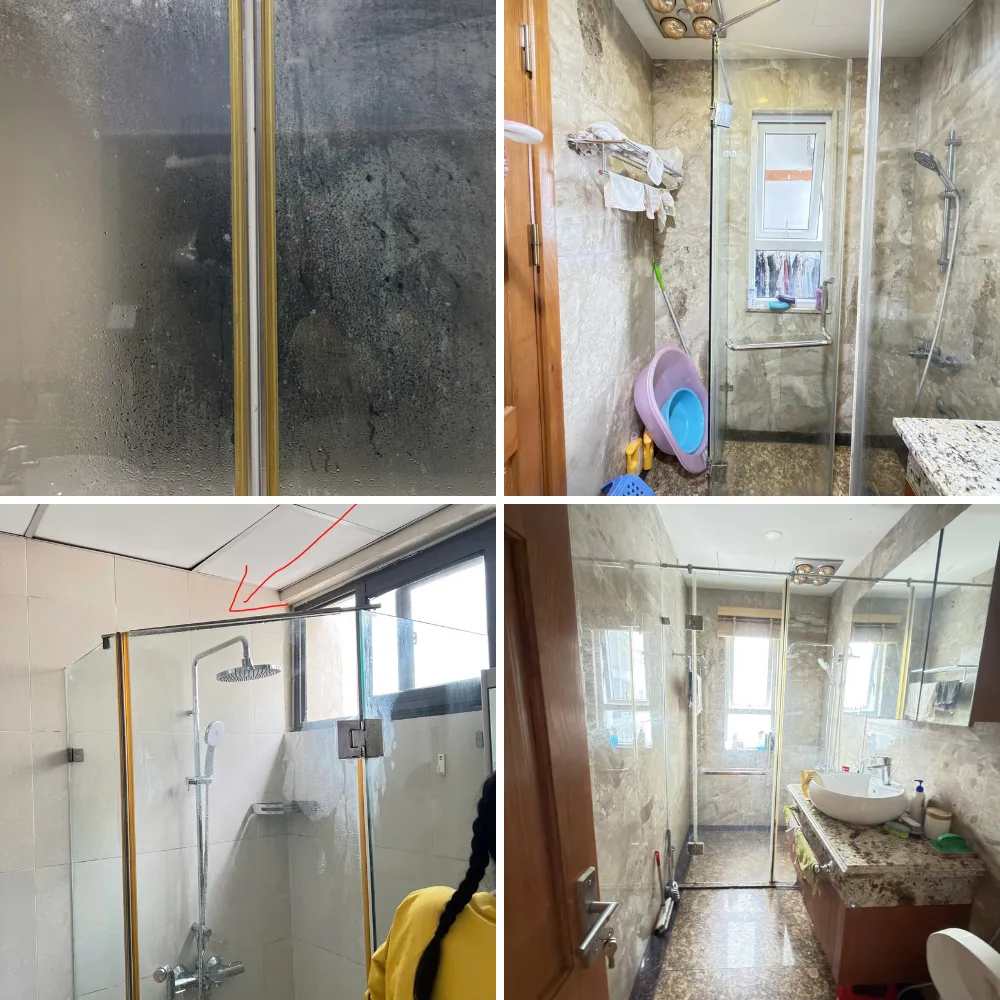 thay gioăng cho vách kính phòng tắm tại hà Nội